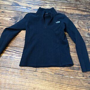 The North Face Women’s Fleece Black 1/4 Zip Lightweight Fleece Size Small EUC
